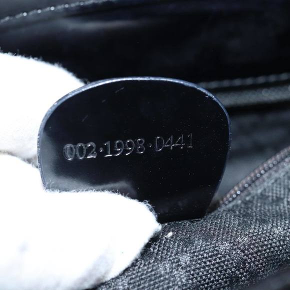 GUCCI Bamboo Hand Bag Canvas Black 002 1998 0441 Auth ep4202 - Picture 12 of 16